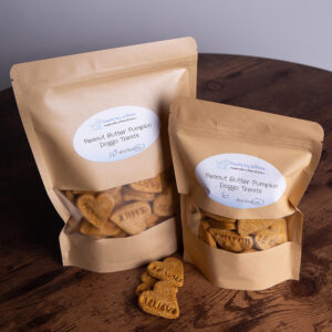 Peanut Butter Pumpkin Dog Treats - Hearts